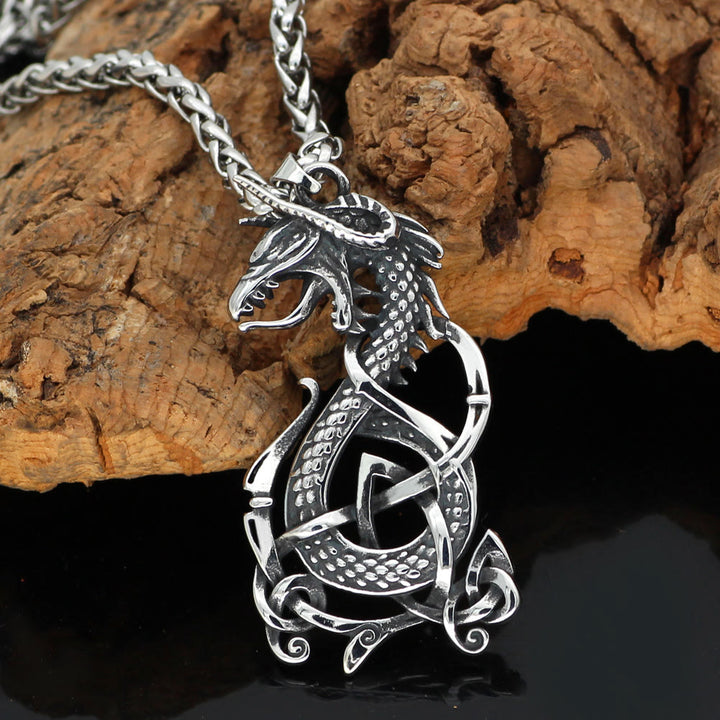 WorldNordische Wikinger-Halskette mit Wyvern-Drache