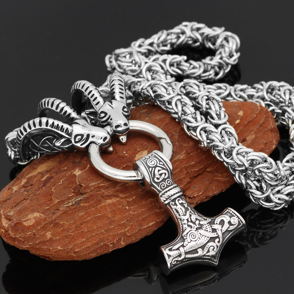 WorldNordische Mjölnir Thor Hammer Halskette - image 1
