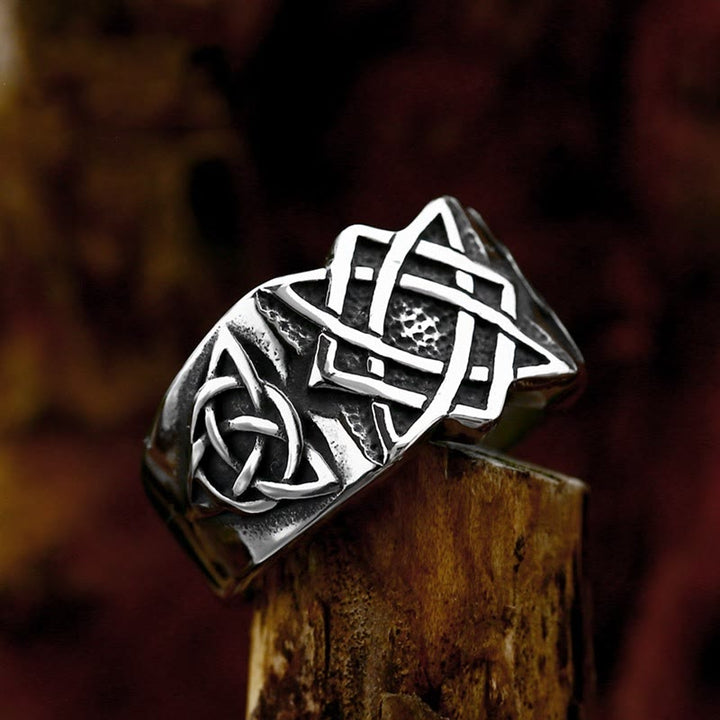 WorldNorse Herren Triquetra Biker Ring