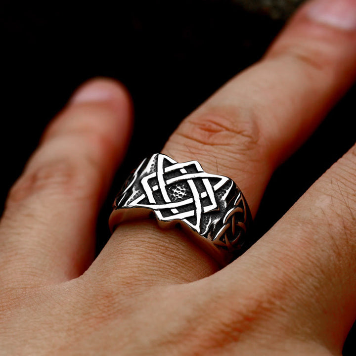 WorldNorse Herren Triquetra Biker Ring