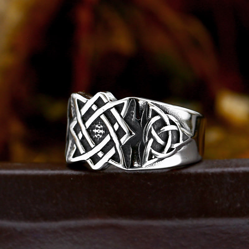 WorldNorse Herren Triquetra Biker Ring