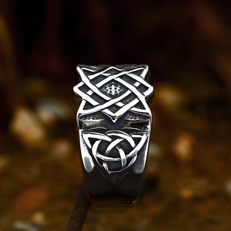 WorldNorse Herren Triquetra Biker Ring