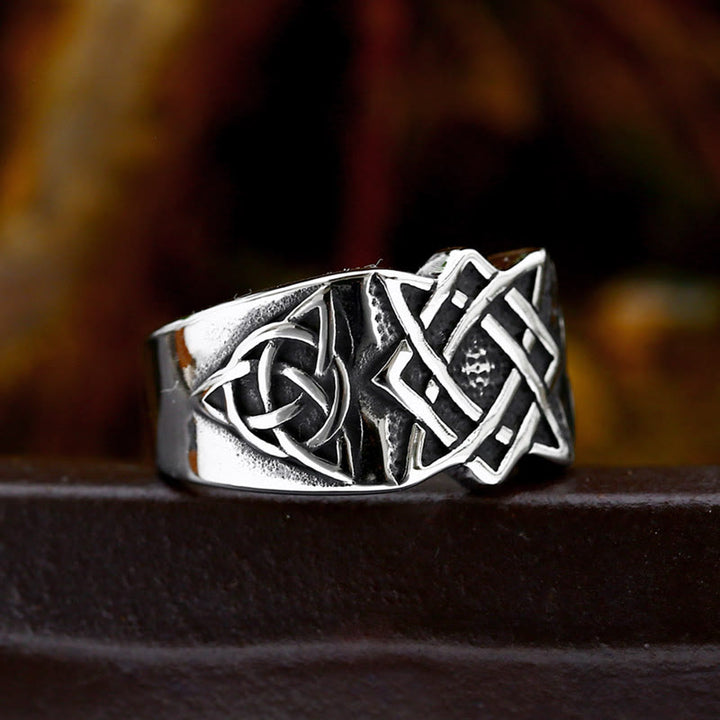 WorldNorse Herren Triquetra Biker Ring