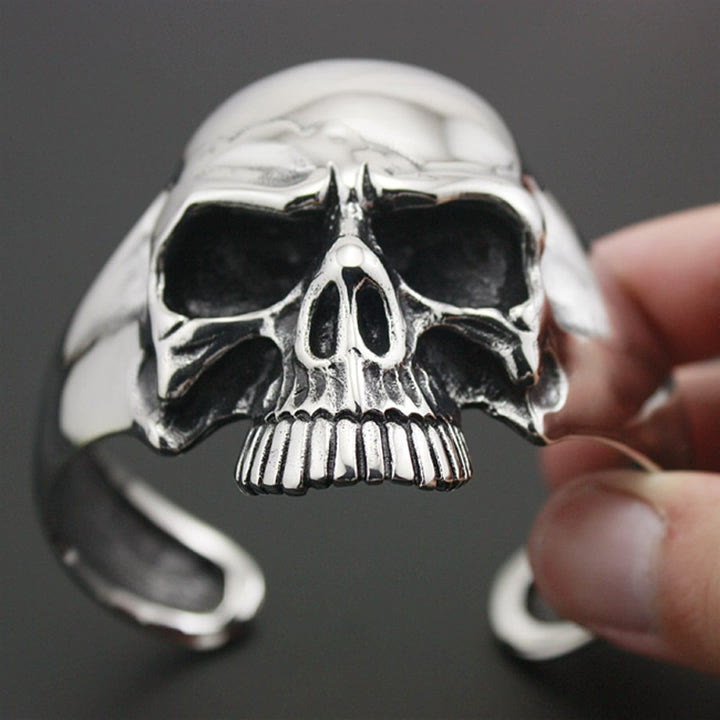 WorldNorse Dämonenschädel-Manschettenarmband für Biker