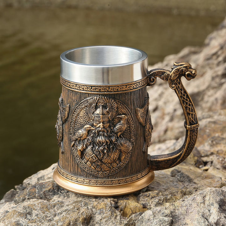 WorldNorse Viking Thor und Odin Bierkrug - Tasse - image 0