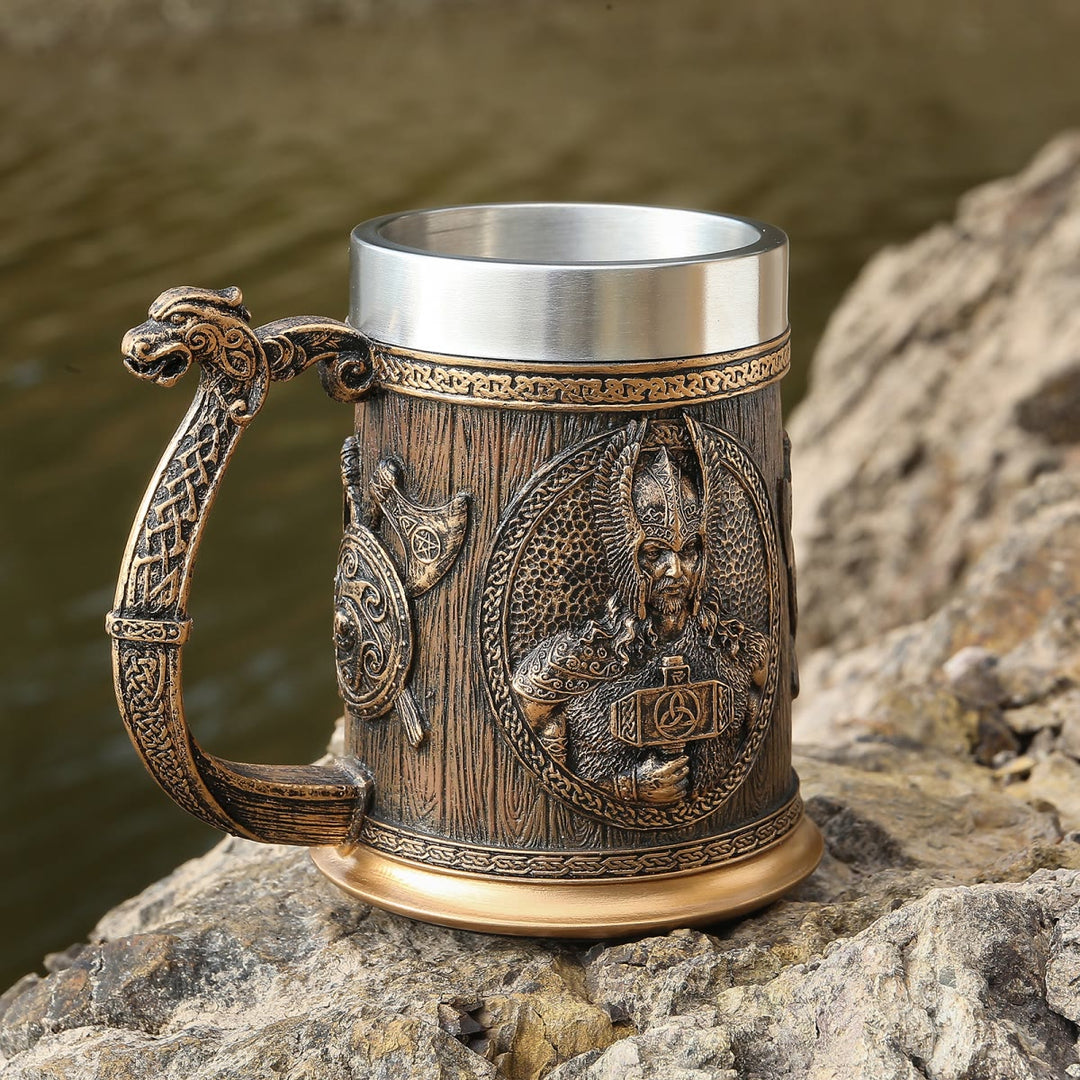 WorldNorse Viking Thor und Odin Bierkrug