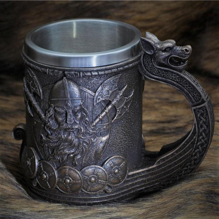 WorldNorse Wikinger Drachenschiff Drakkar Tasse