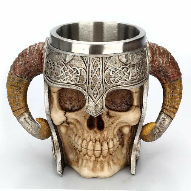 WorldNorse Bierkrug mit Totenkopf und gekreuzten Knochen