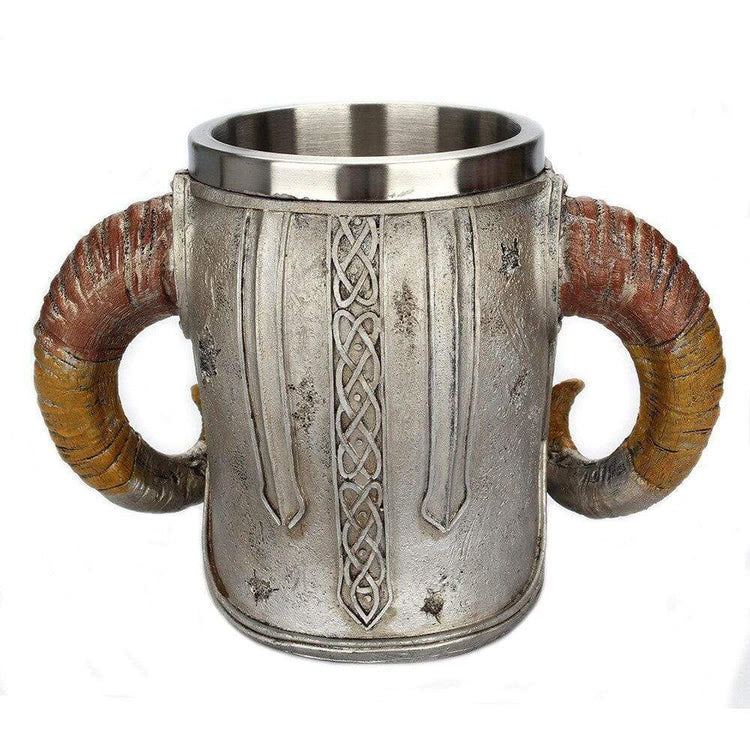 WorldNorse Bierkrug mit Totenkopf und gekreuzten Knochen