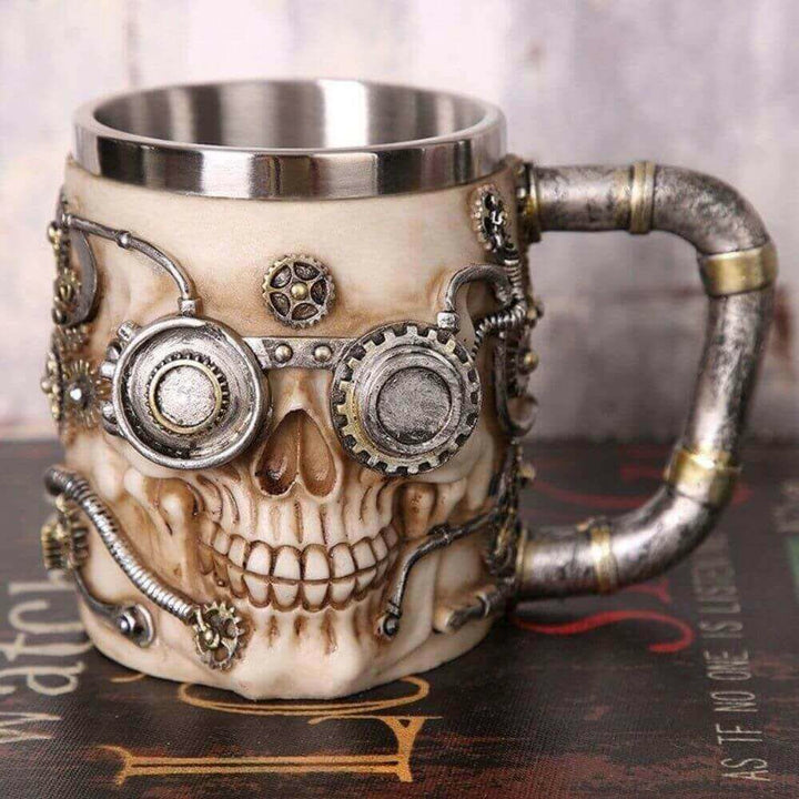 WorldNorse Steampunk Styler Totenkopf Tasse