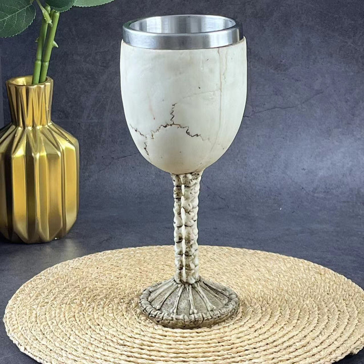 WorldNorse Becher mit Totenkopf-Motiv aus Edelstahl