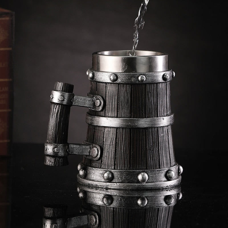 WorldNorse Traditioneller Wikinger-Holzbecher