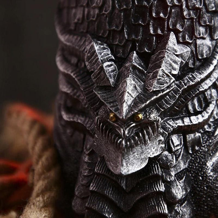 WorldNorse Schwarzer Drache Stahlbecher