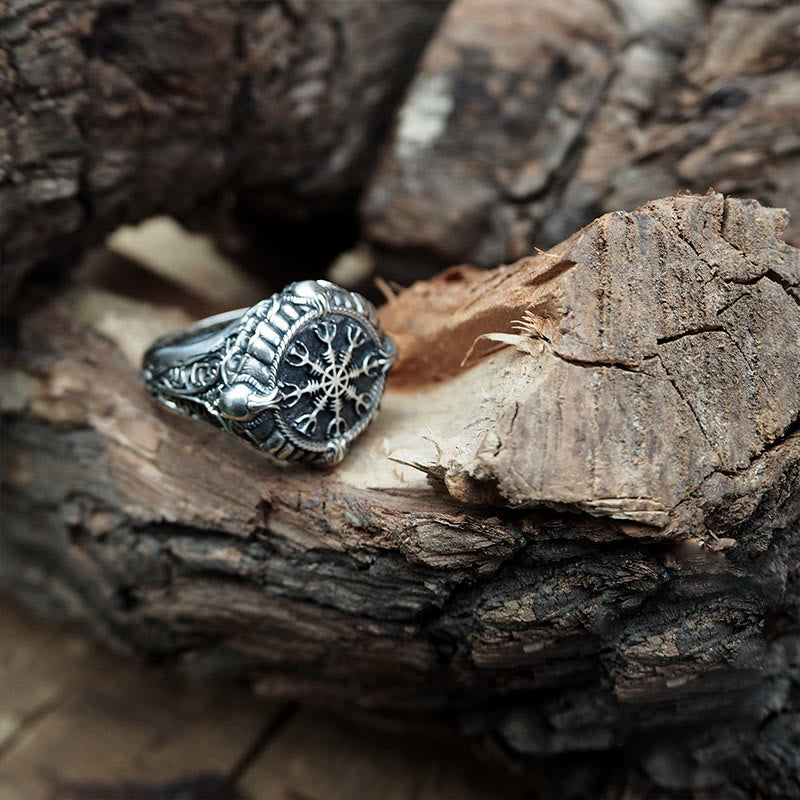 WorldNordischer Helm der Ehrfurcht Mythologie Ring