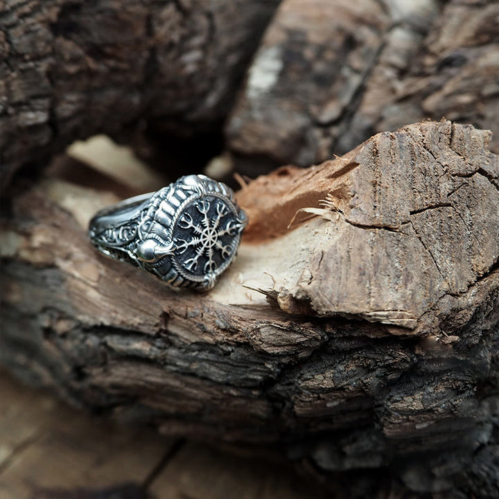 WorldNordischer Helm der Ehrfurcht Mythologie Ring