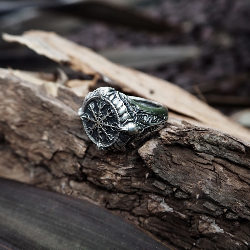 WorldNordischer Helm der Ehrfurcht Mythologie Ring