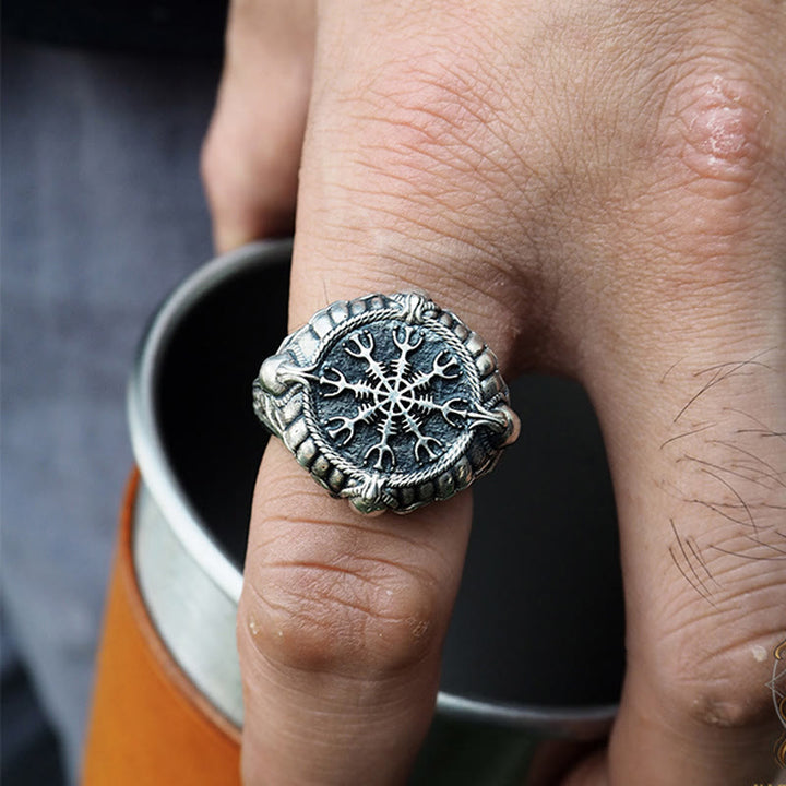 WorldNordischer Helm der Ehrfurcht Mythologie Ring