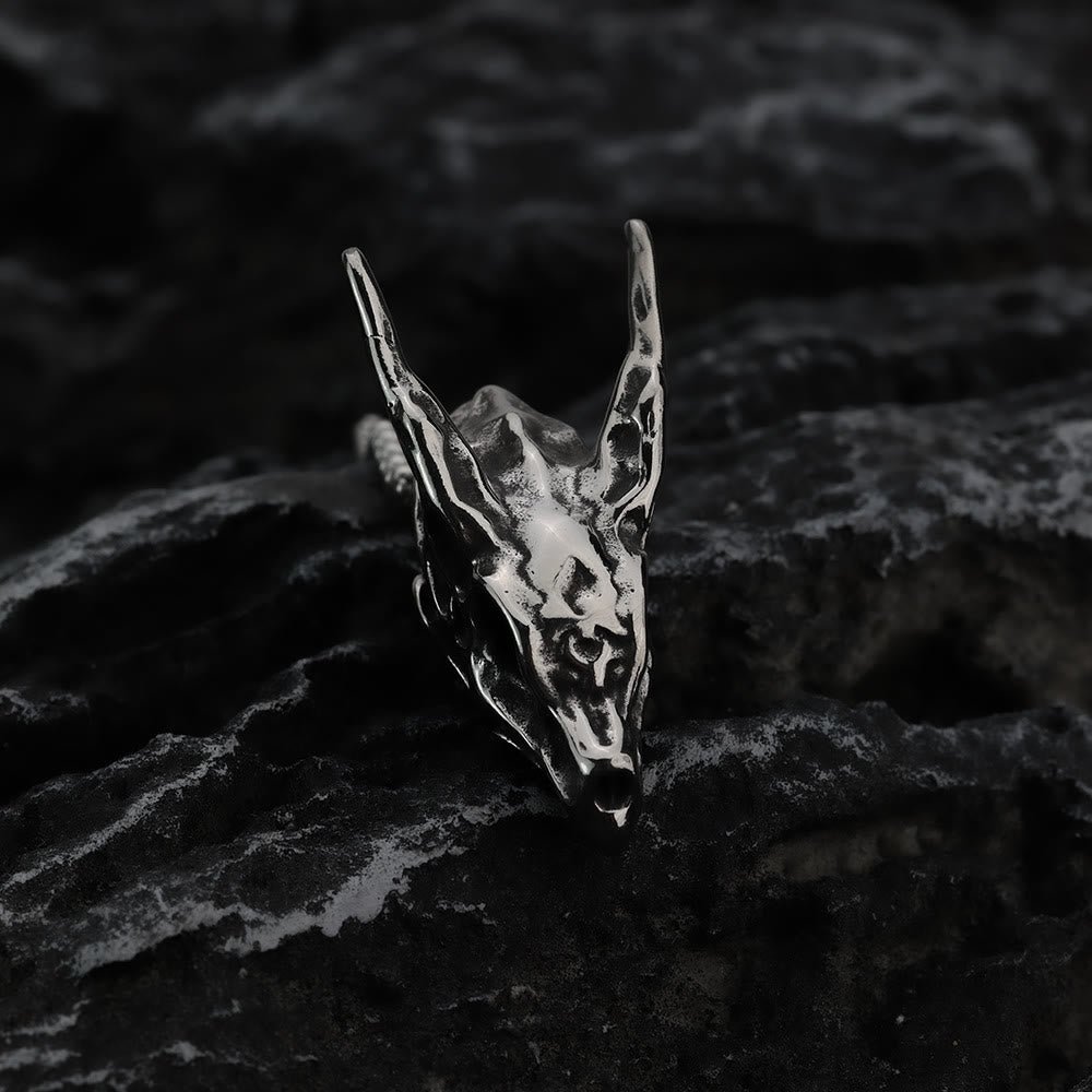 WorldNorse Drachengeist Totenkopf Knochen Halskette