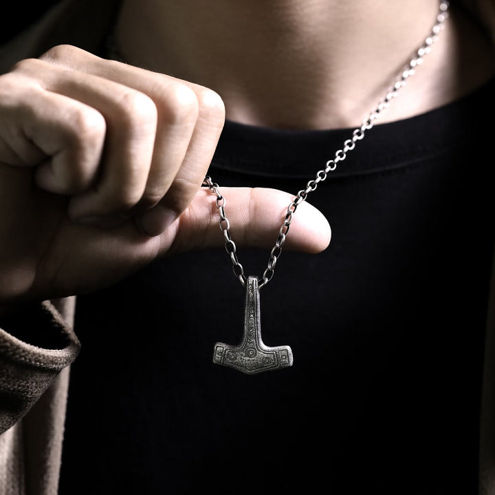 WorldNorse 999 Sterling Silber Mjölnir Halskette