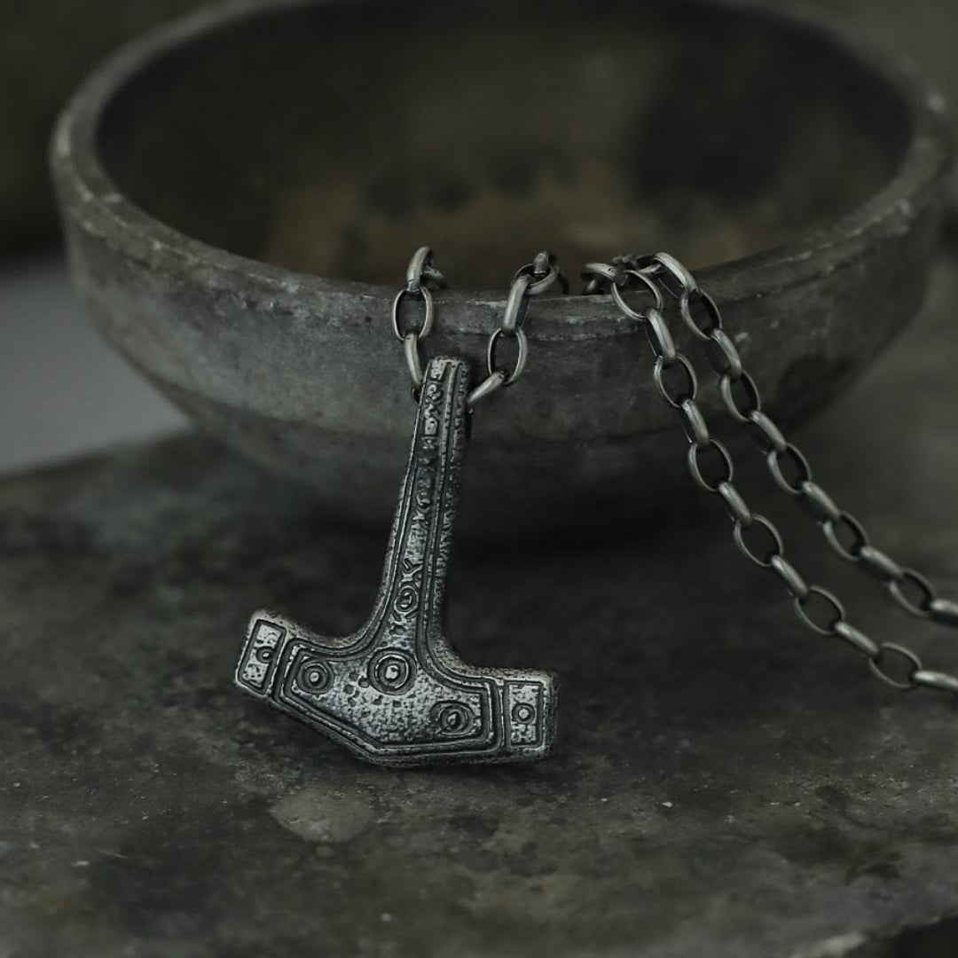 WorldNorse 999 Sterling Silber Mjölnir Halskette