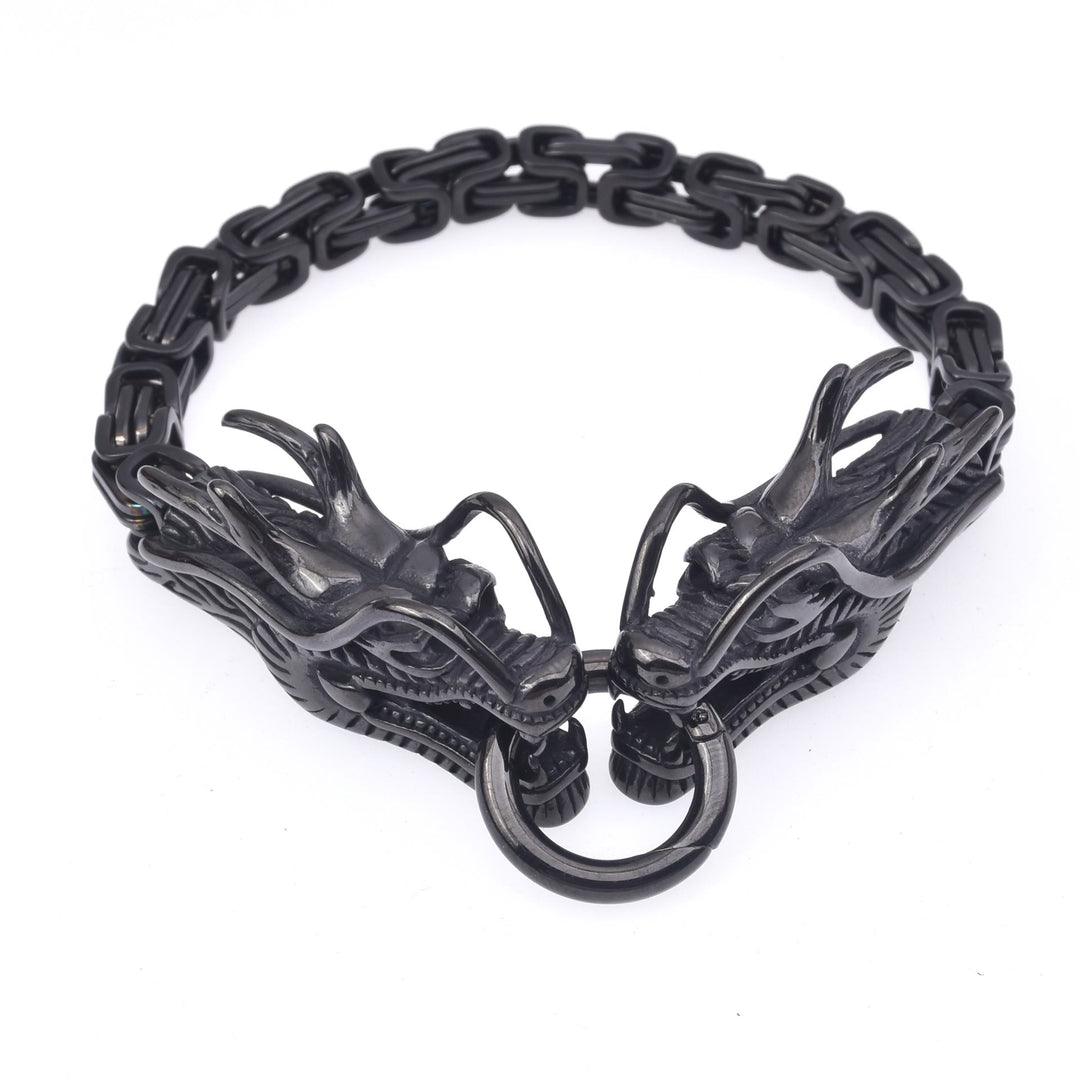 WorldNorse Armband mit zweiköpfigem Drachen aus der nordischen Mythologie