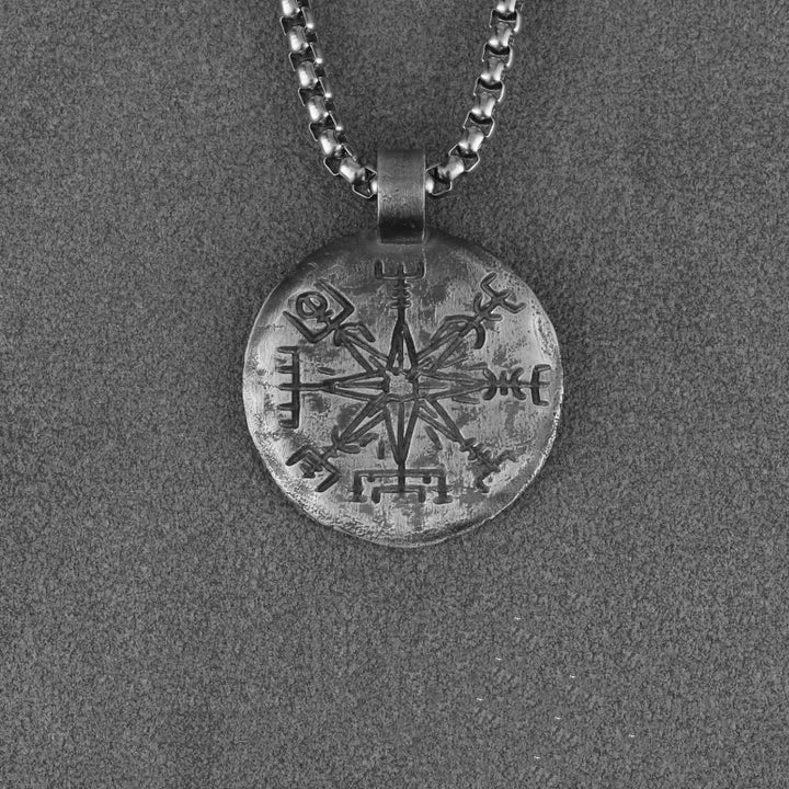 WorldNorse 999 Sterling Silber Vegvisir Halskette