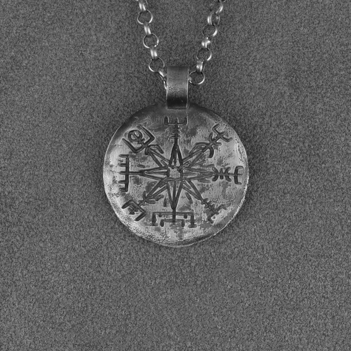 WorldNorse 999 Sterling Silber Vegvisir Halskette