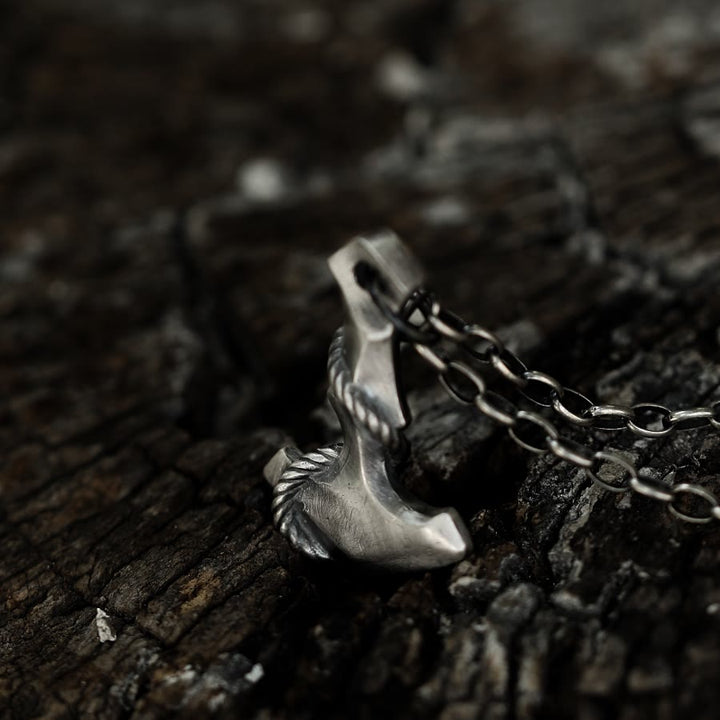 WorldNorse 999 Sterling Silber Anker Halskette