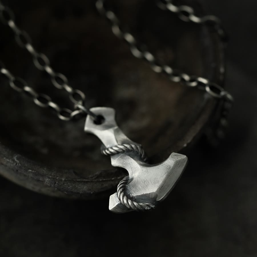 WorldNorse 999 Sterling Silber Anker Halskette