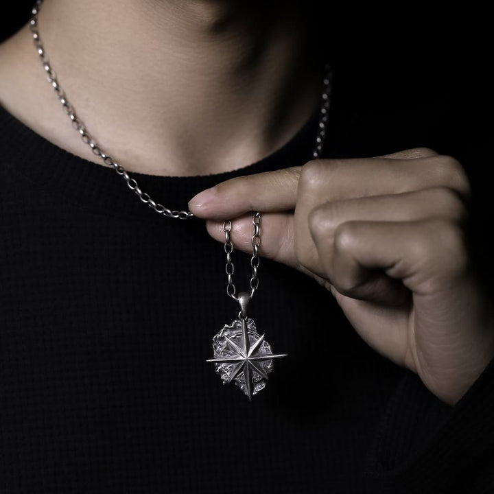 WorldNorse Polaris-Halskette aus 999er Sterlingsilber