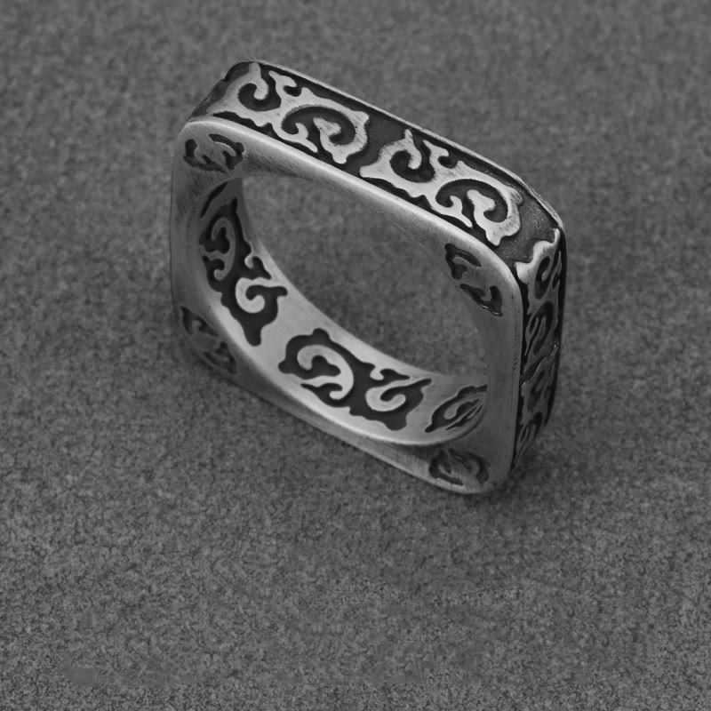 WorldNorse 925 Sterling Silber Ring mit Drachenmuster