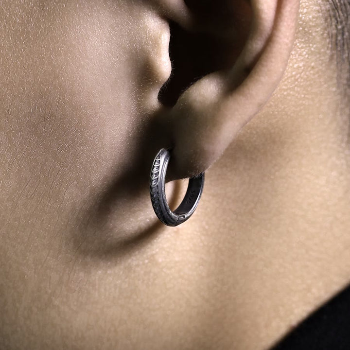 WorldNorse 925 Sterling Silber Drachenschuppen Ohrringe