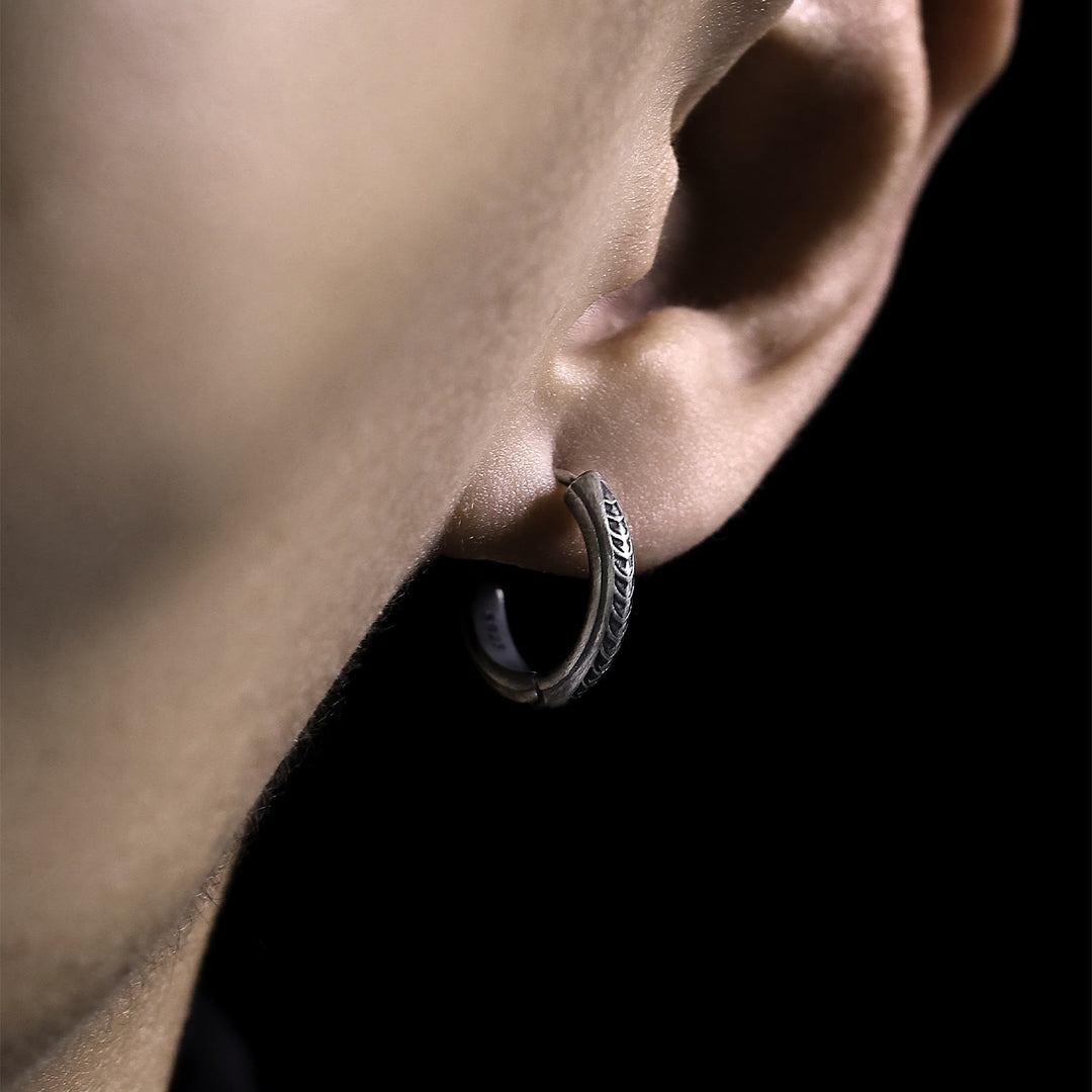 WorldNorse 925 Sterling Silber Drachenschuppen Ohrringe