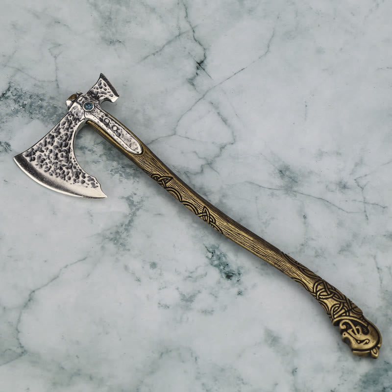 WorldNorse Wikinger-Streitaxt-Figur aus 925er Sterlingsilber