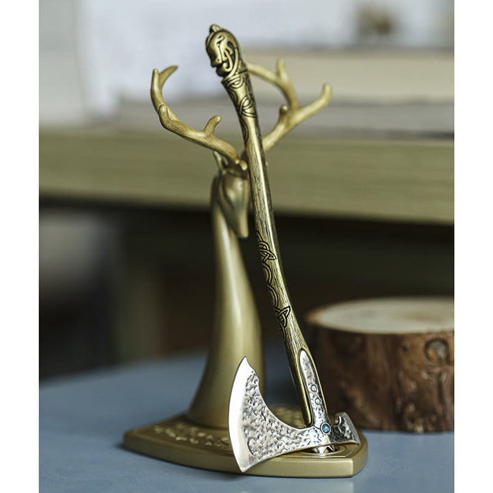 WorldNorse Wikinger-Streitaxt-Figur aus 925er Sterlingsilber