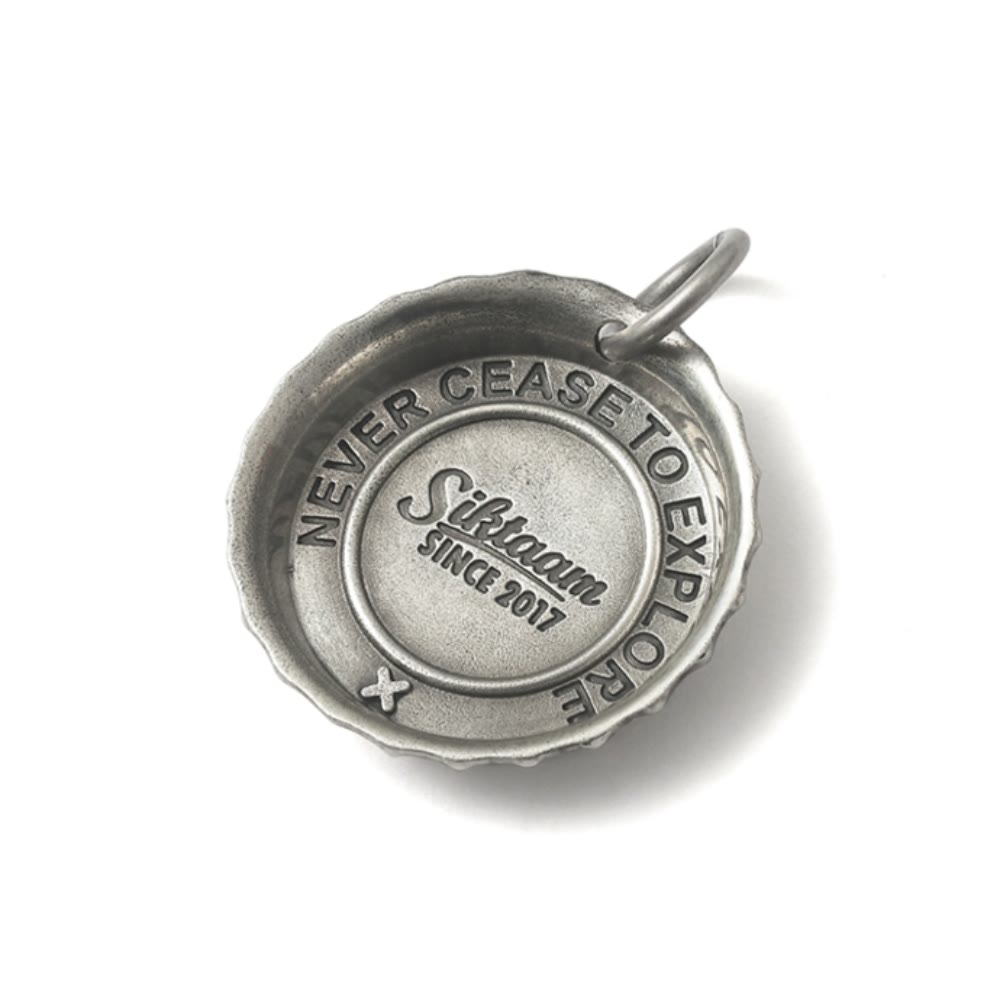 WorldNorse Halskette aus 925er Sterlingsilber mit Kronkorken