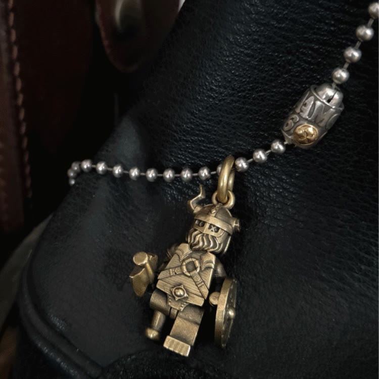 WorldNorse Halskette aus 925er Sterlingsilber mit Wikinger-Krieger