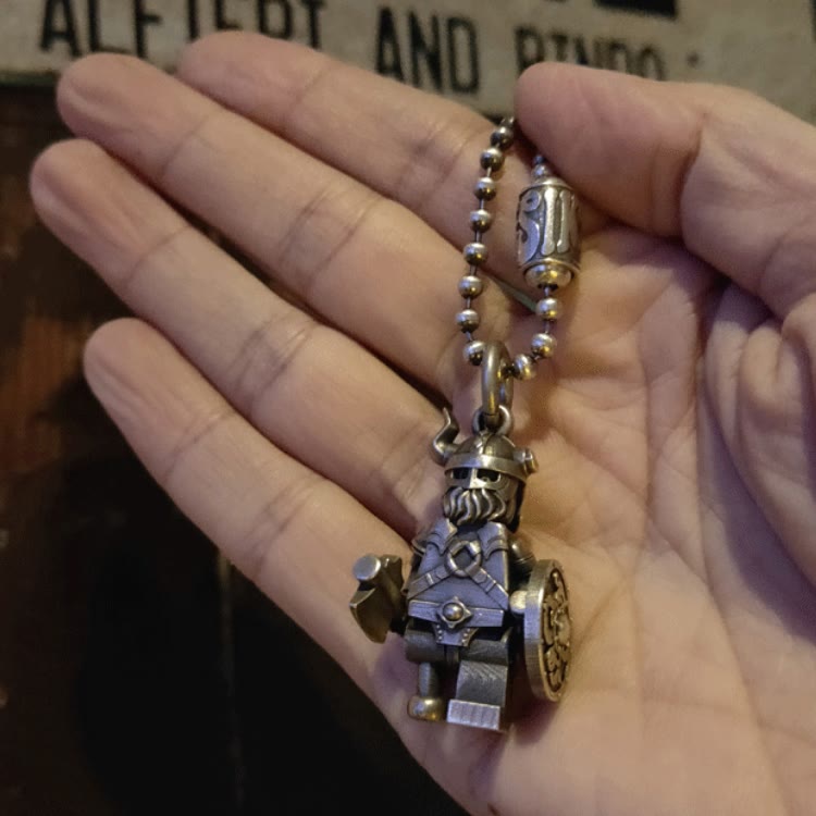 WorldNorse Halskette aus 925er Sterlingsilber mit Wikinger-Krieger