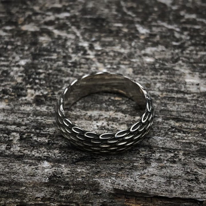 WorldNorse handgefertigtes 925er Silber Drachenschuppenring - image 3