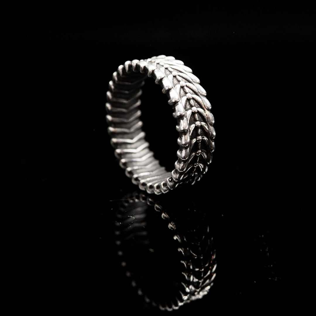 WorldNorse 925 Sterling Silber Tier Wirbelsäule Ring