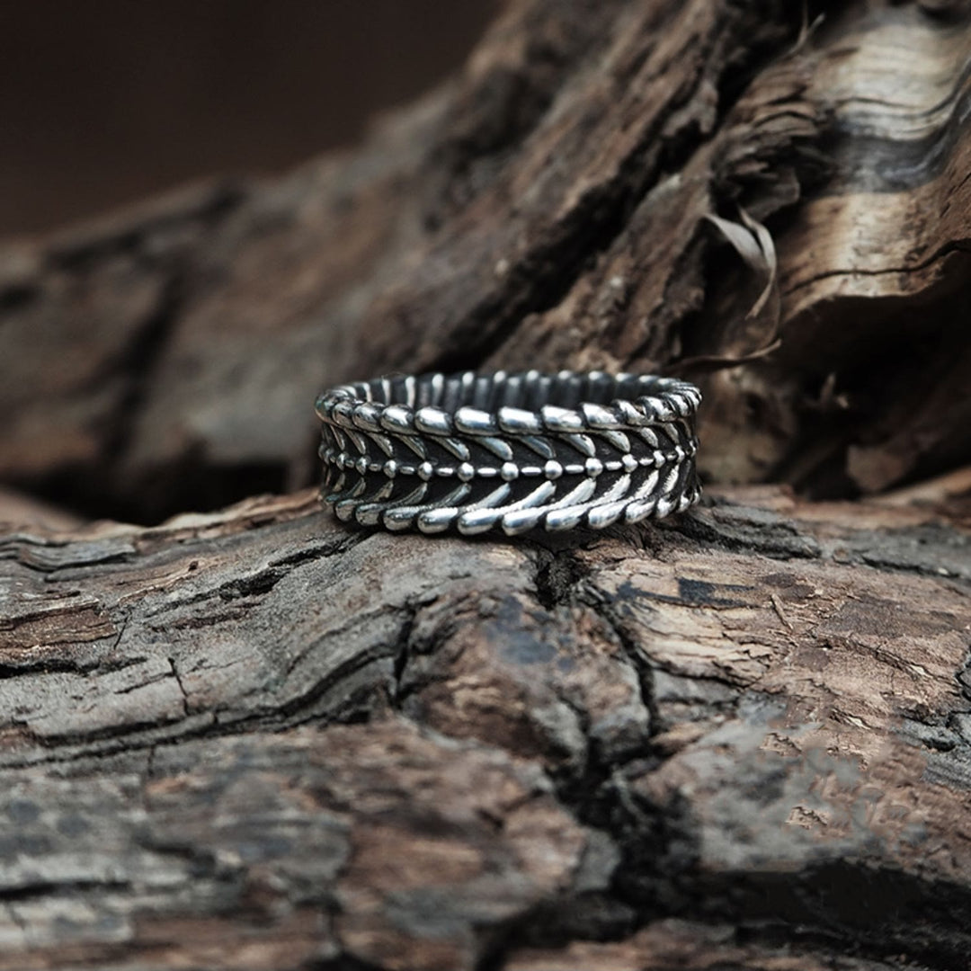 WorldNorse 925 Sterling Silber Tier Wirbelsäule Ring