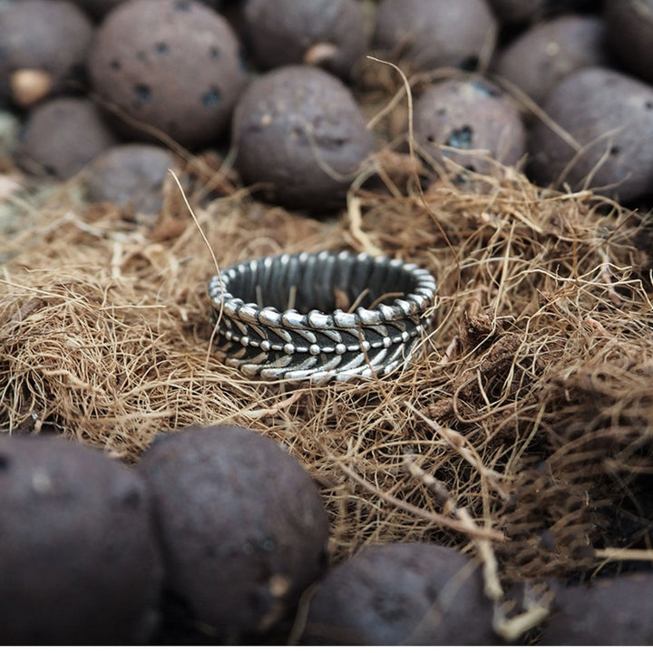 WorldNorse 925 Sterling Silber Tier Wirbelsäule Ring