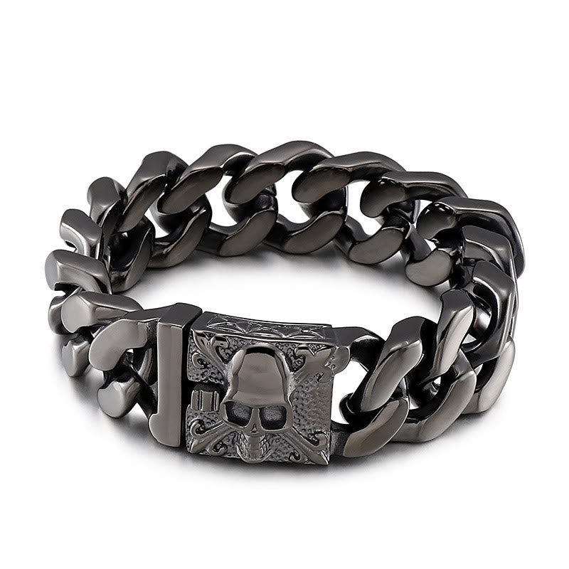 WorldNorse – Kubanisches Armband mit Totenkopfverschluss