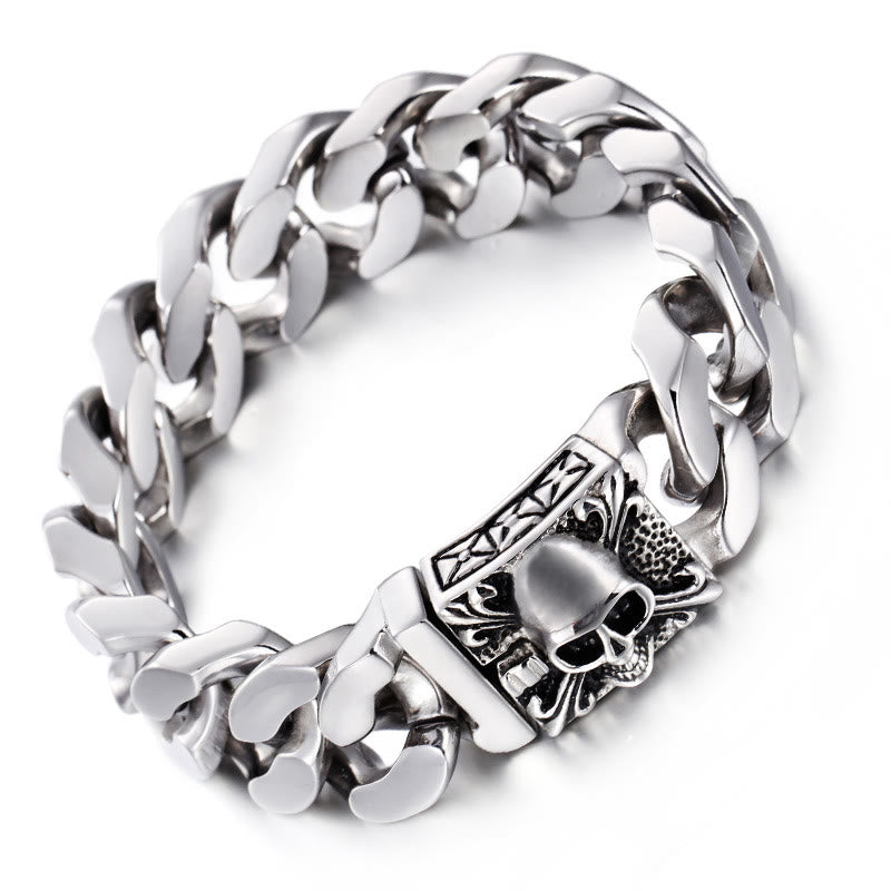 WorldNorse – Kubanisches Armband mit Totenkopfverschluss