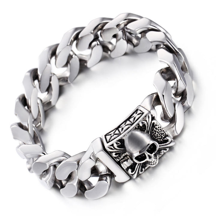 WorldNorse – Kubanisches Armband mit Totenkopfverschluss