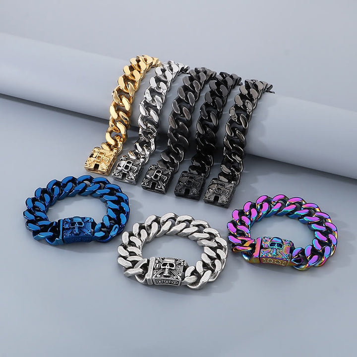 WorldNorse – Kubanisches Armband mit Totenkopfverschluss