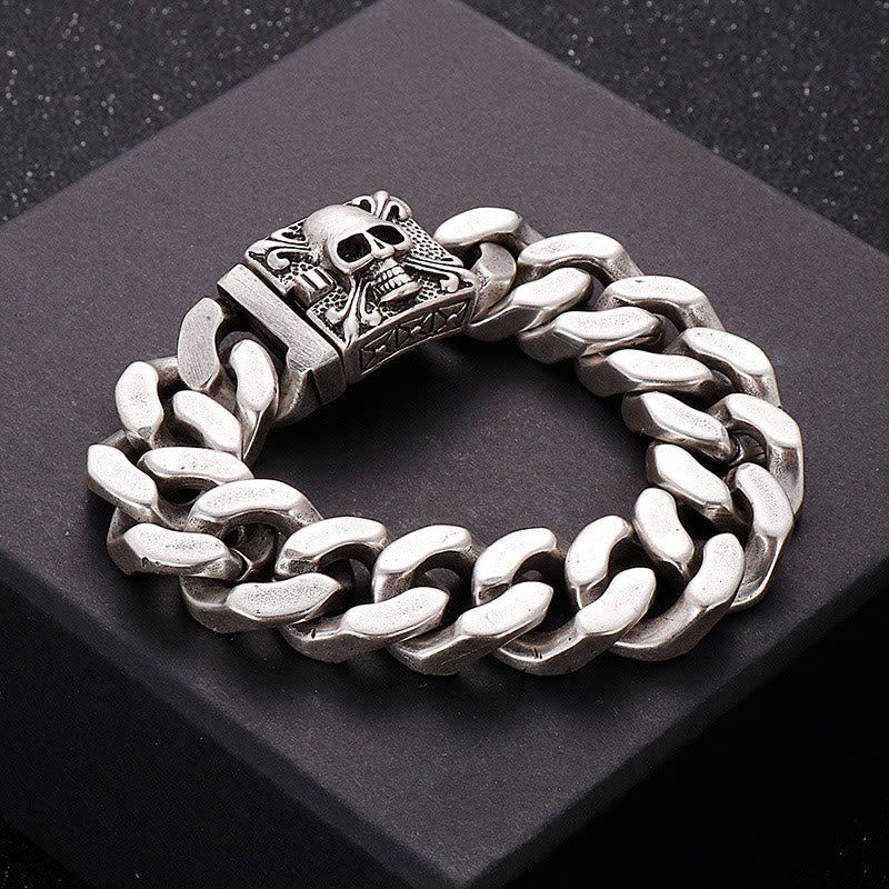 WorldNorse – Kubanisches Armband mit Totenkopfverschluss