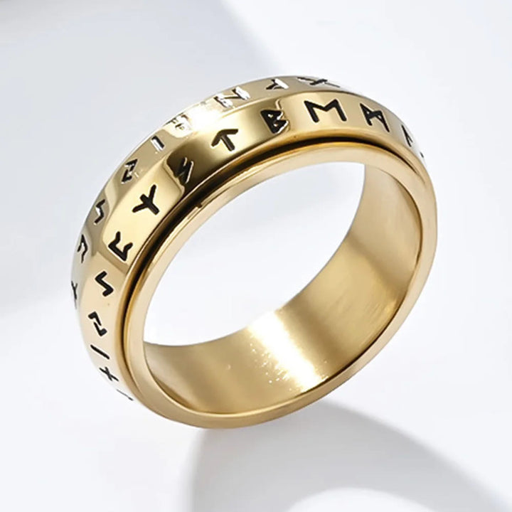 Drehbarer Titanring mit nordischer Rune