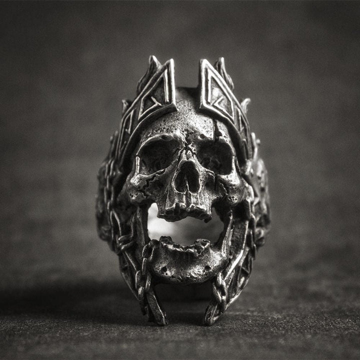 WorldNordischer Gott des Krieges Ares Totenkopfring