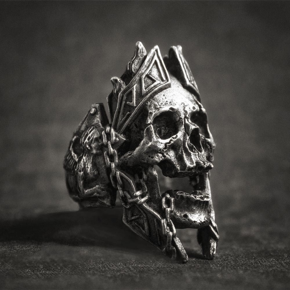 WorldNordischer Gott des Krieges Ares Totenkopfring